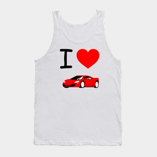 I Heart Red Car Tank Top